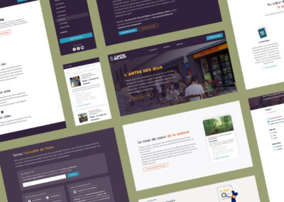 Aperçu du site web de l'Antre des Jeux